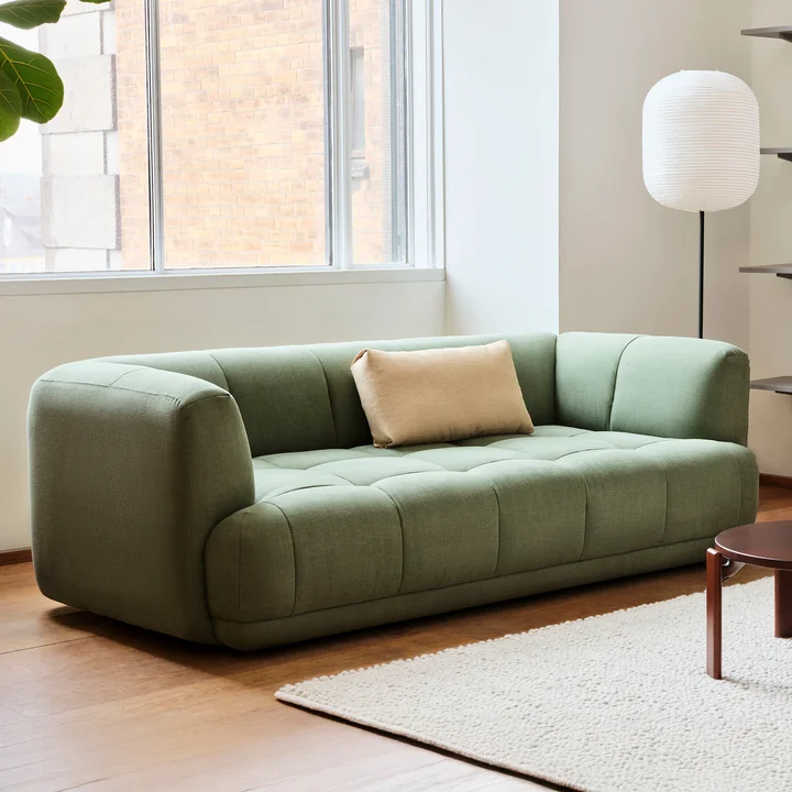 HAY - Quilton 2-seater sofa, green (Linara 100)