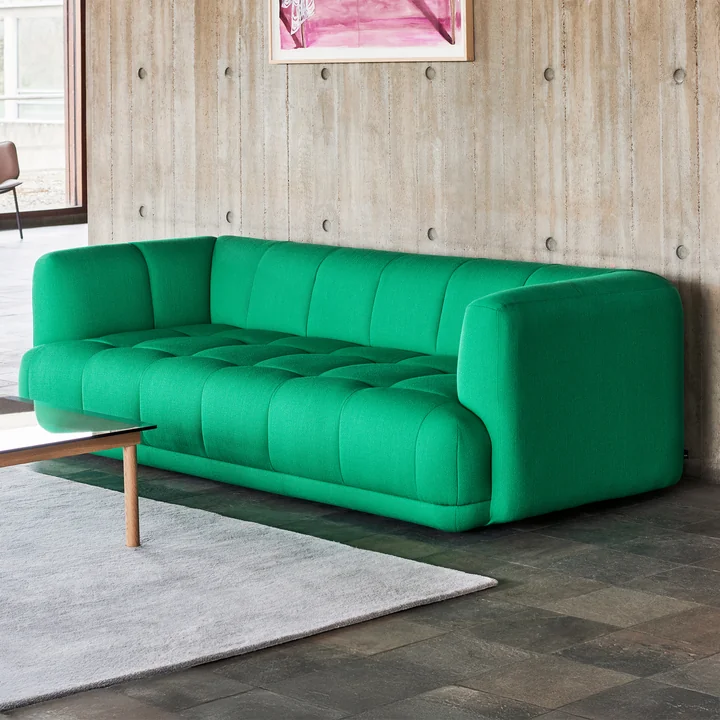 HAY - Quilton 3-seater sofa, green (Vidar 932)