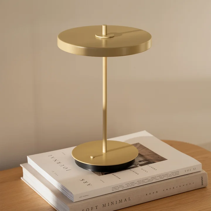 Umage - Asteria Move LED Table lamp, monochrome, H 30.6 cm, butter yellow