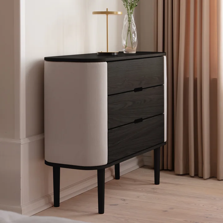 Umage - Treasures Chest of drawers, black oak / white sands