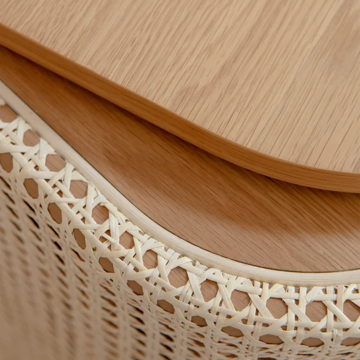 Umage - Treasures Chest of drawers, natural oak / Viennese wickerwork