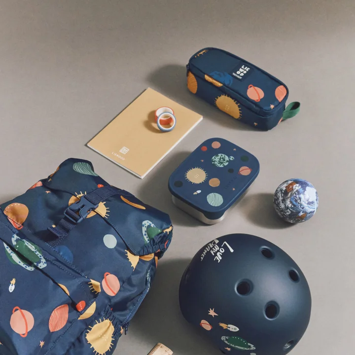 LIEWOOD - Arthur lunchbox with lid, universe / classic navy