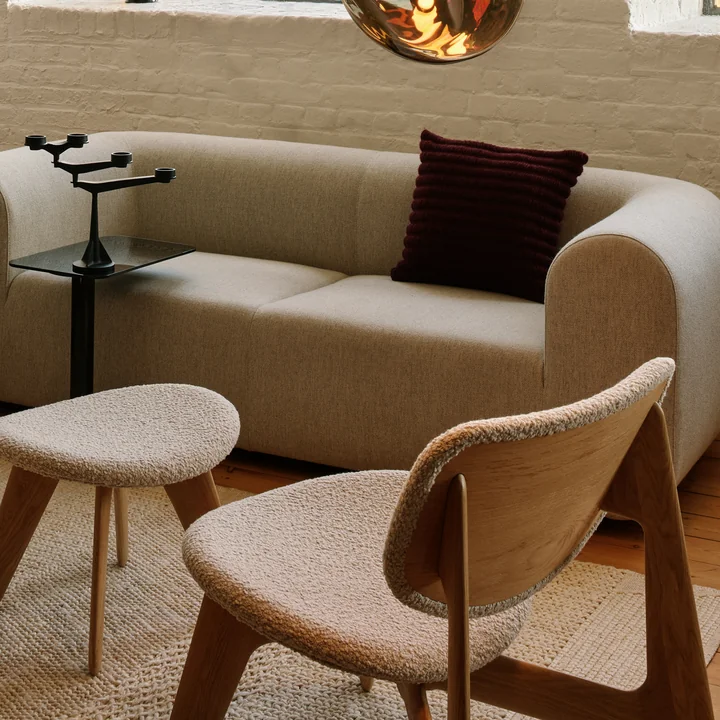 Tom Dixon - Ridge cushion, 45 x 45 cm, burgundy red