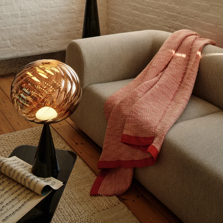 Tom Dixon - Thread blanket, 140 x 180 cm, orange / white