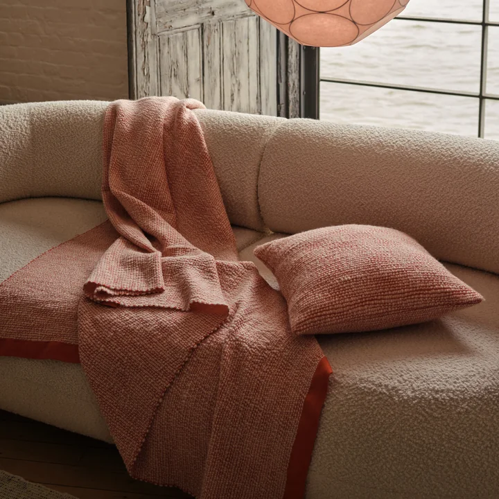 Tom Dixon - Thread cushion, 50 x 50 cm, orange / white