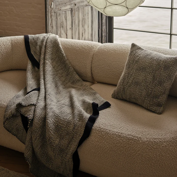 Tom Dixon - Thread cushion, 50 x 50 cm, black / white