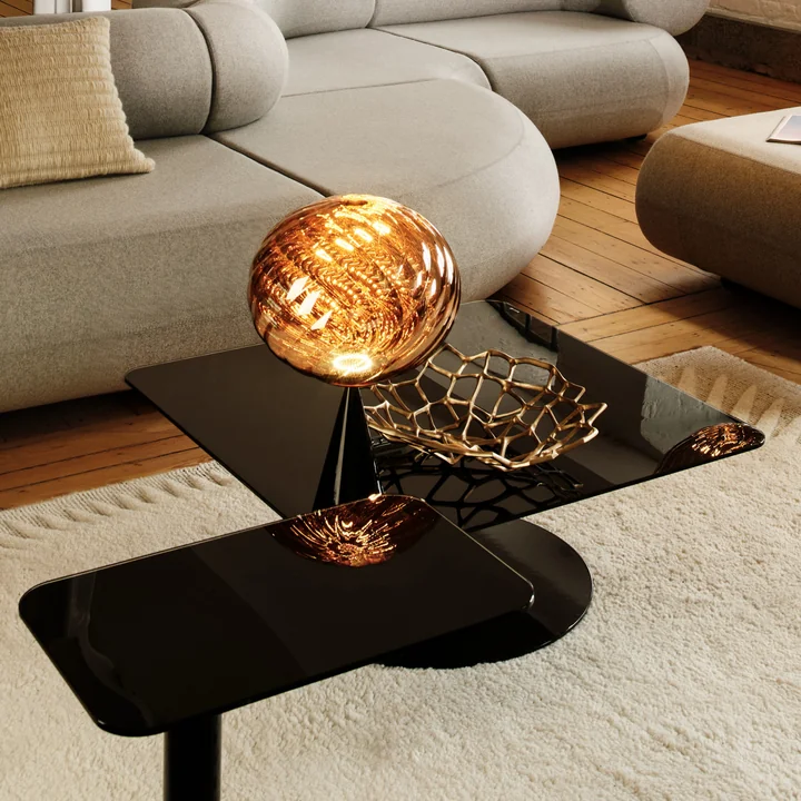 Tom Dixon - Whirl Cone Fat LED table lamp, gold / black