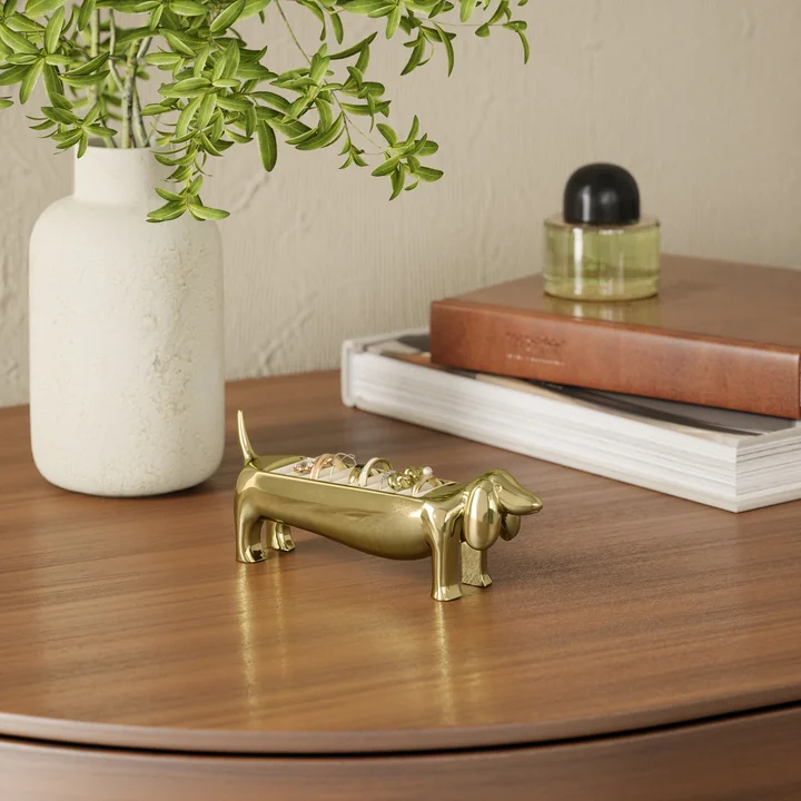 Umbra - Dachsie ring holder, brass