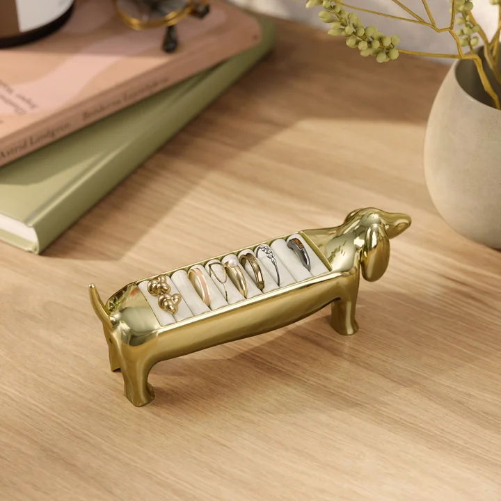 Umbra - Dachsie ring holder, brass