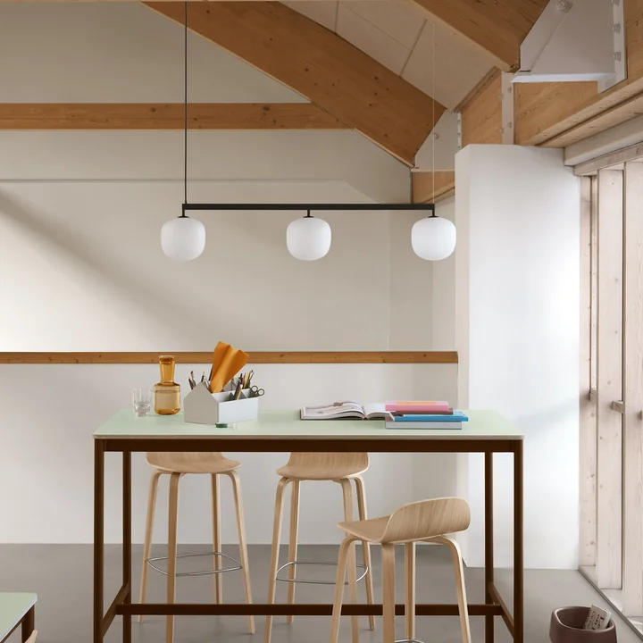 Muuto - Rime Rail Pendant light, Ø 18 cm, black
