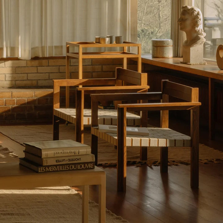 Frama - Symmetry armchair, ash honey / oat