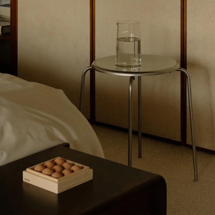 Frama - Petit Rond stool, brushed stainless steel