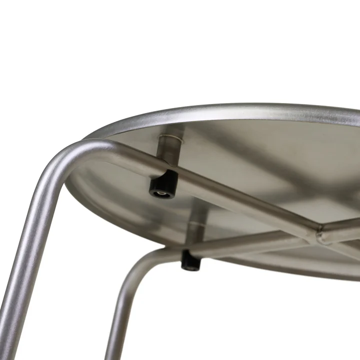 Frama - Petit Rond stool, brushed stainless steel
