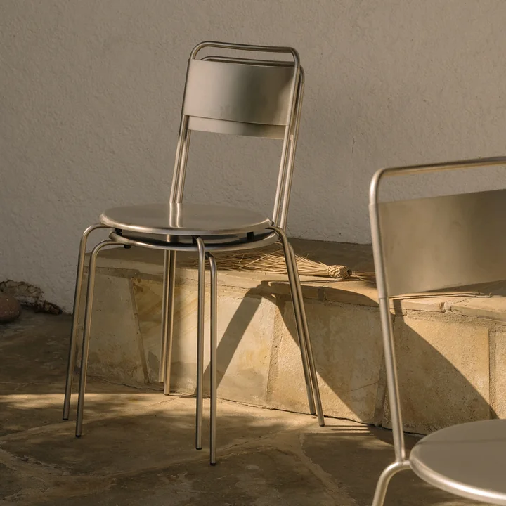 Frama - Petit Rond chair, brushed stainless steel