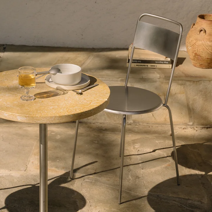 Frama - Petit Rond chair, brushed stainless steel