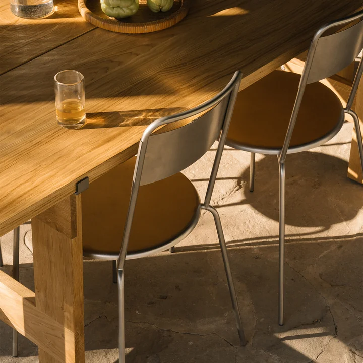 Frama - Petit Rond chair, brushed stainless steel