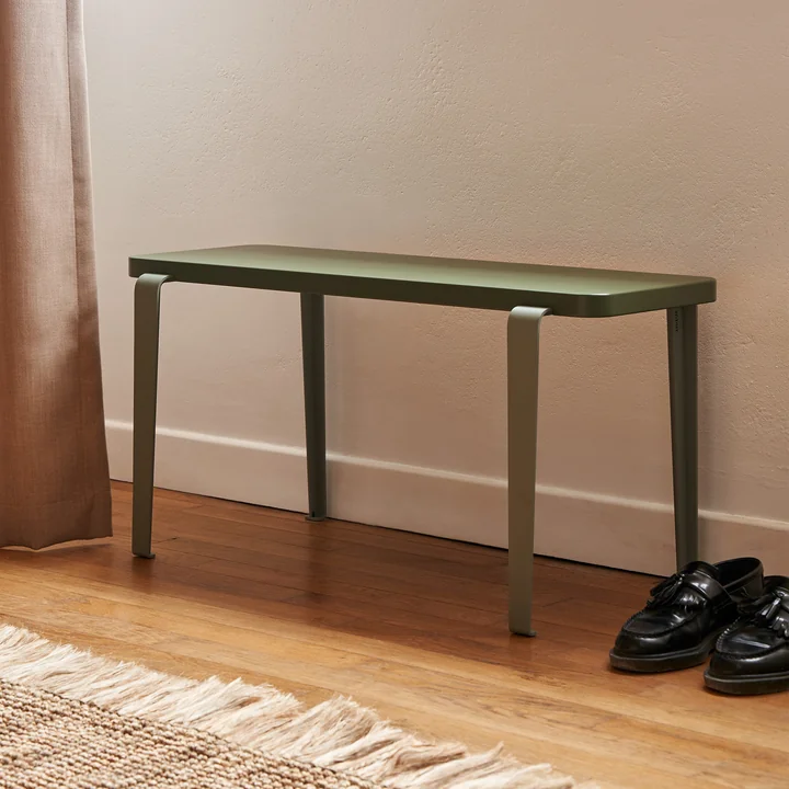 TipToe - LOU bench, beech olive green (RAL 6003) / eucalyptus gray