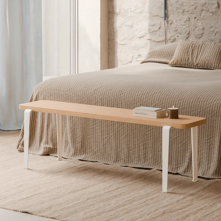 TipToe - LOU bench, oak / cream white