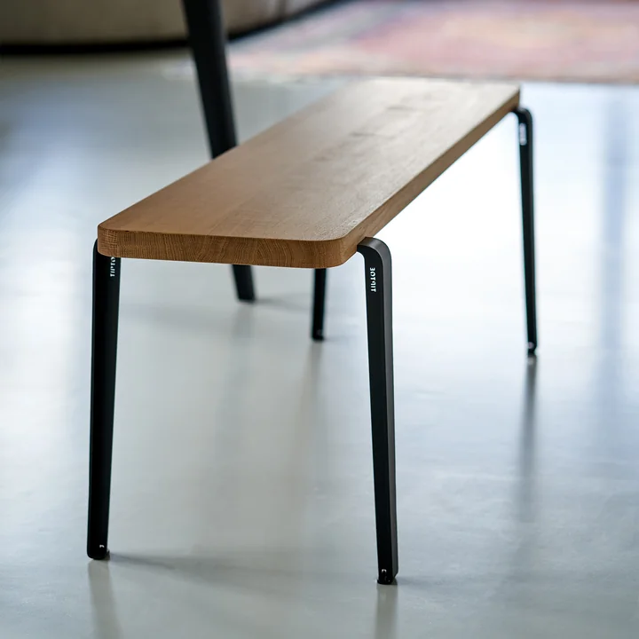 TipToe - LOU bench, oak / graphite black