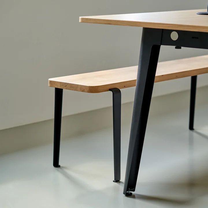 TipToe - LOU bench, oak / graphite black