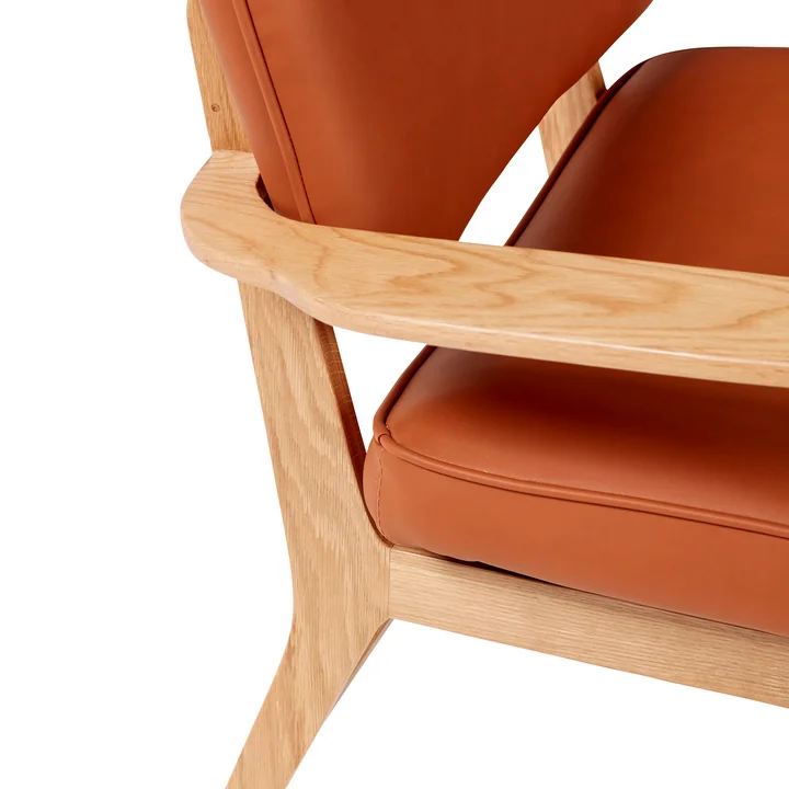 Hübsch Interior - Haze lounge chair, natural oak / brown