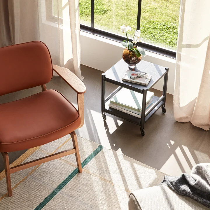 Hübsch Interior - Haze lounge chair, natural oak / brown