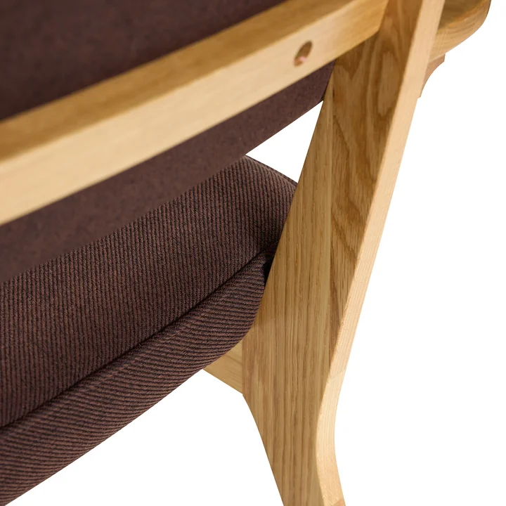 Hübsch Interior - Haze lounge chair, natural oak / dark brown