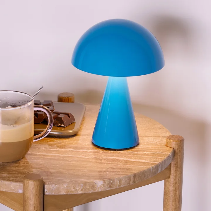 Hübsch Interior - Mush rechargeable table lamp, mini, blue