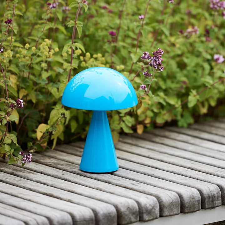 Hübsch Interior - Mush rechargeable table lamp, mini, blue