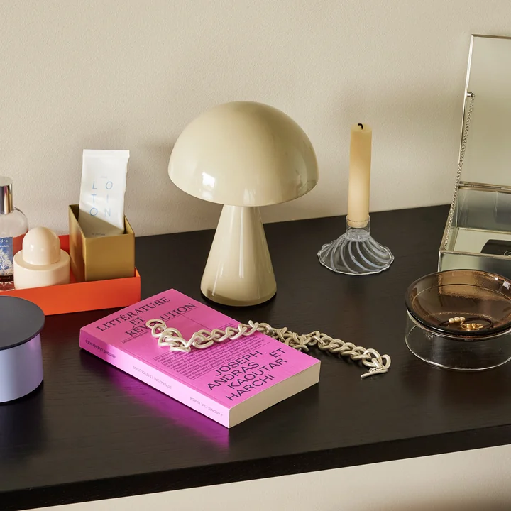 Hübsch Interior - Mush rechargeable table lamp, mini, sand