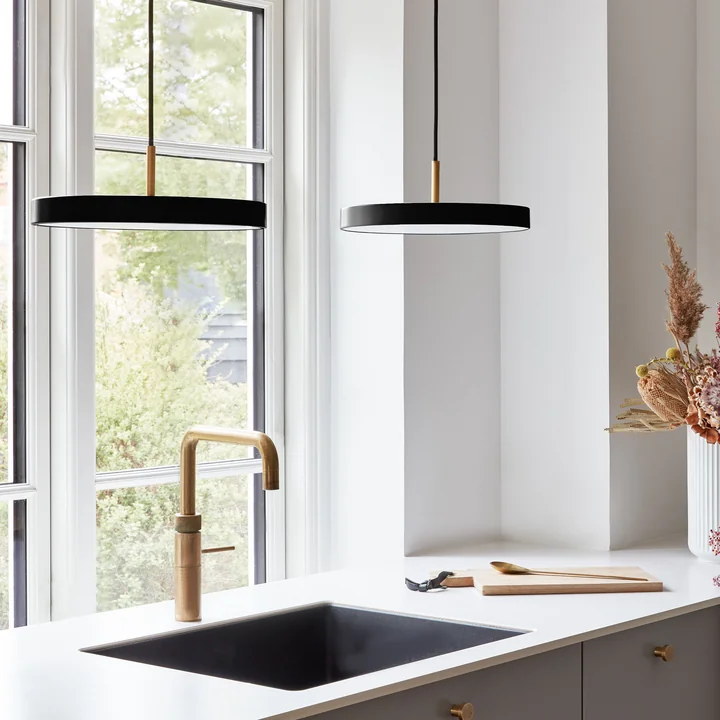 Umage - Asteria Mini LED pendant light, brass / black