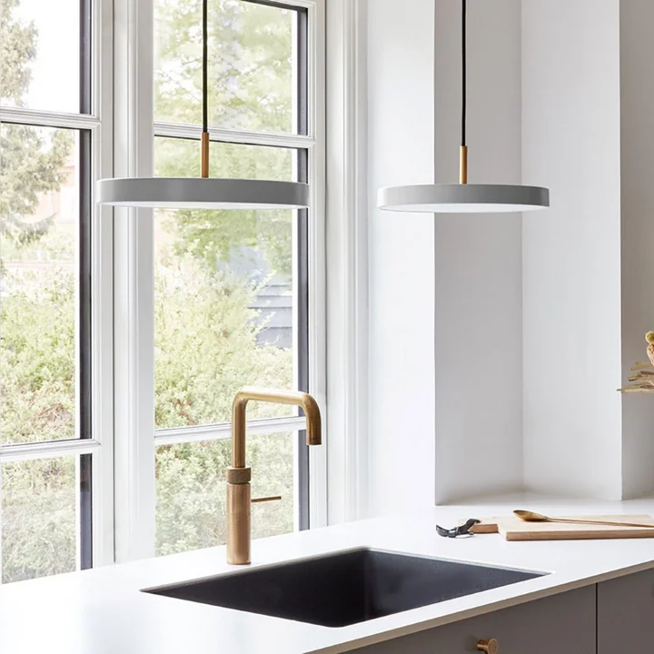 Umage - Asteria Mini LED pendant light, brass / mist