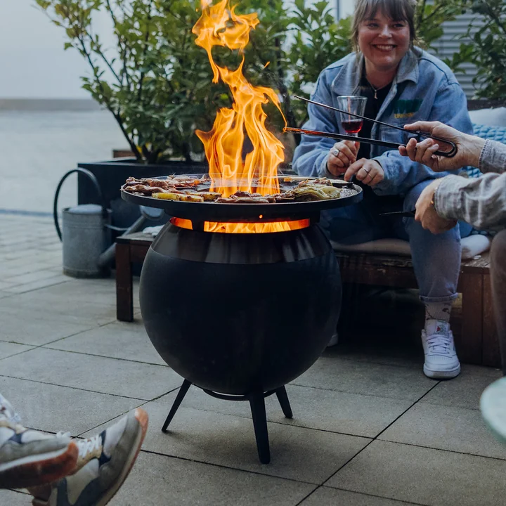 höfats - Moon 45 Plancha grill set low, all black