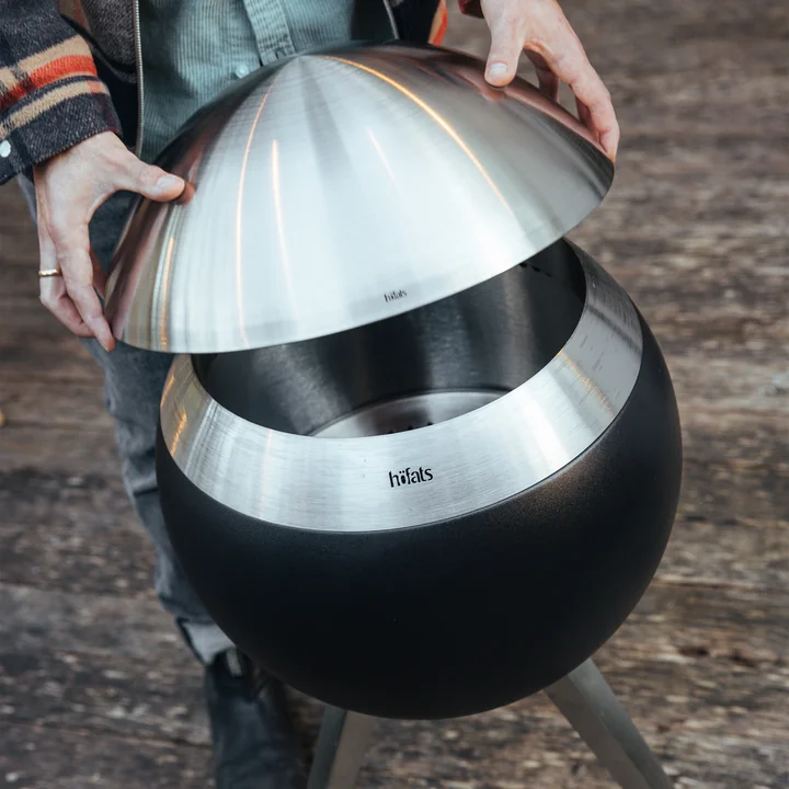 höfats - Moon 45 Lid, brushed stainless steel