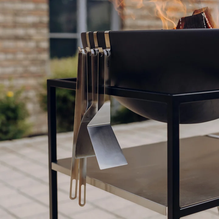 höfats - Barbecue cutlery set (3-piece), stainless steel