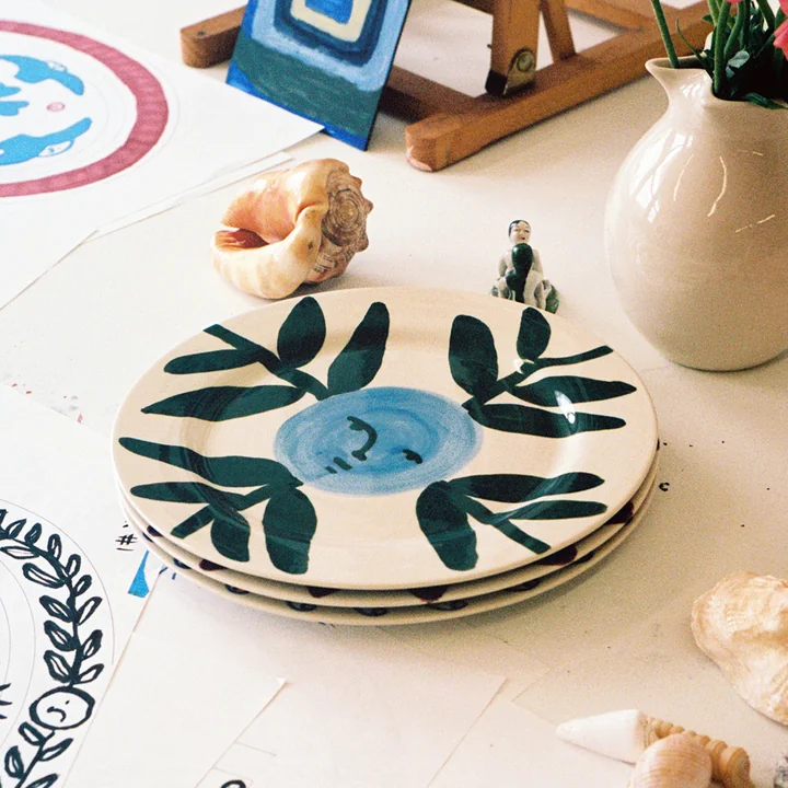 HAY - La Pittura Plate Ø 28.5 cm, moon face vine