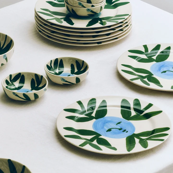 HAY - La Pittura Plate Ø 28.5 cm, moon face vine