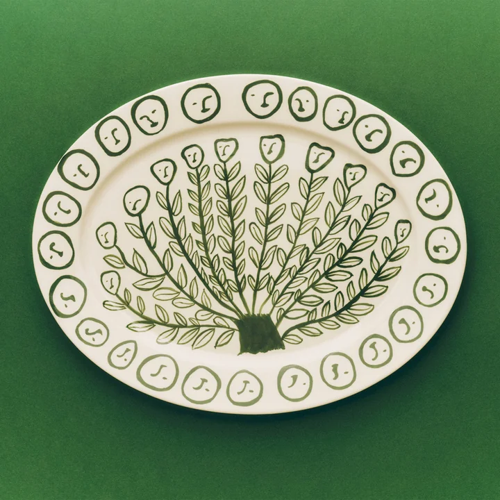 HAY - La Pittura Serving platter, oval, olive grove