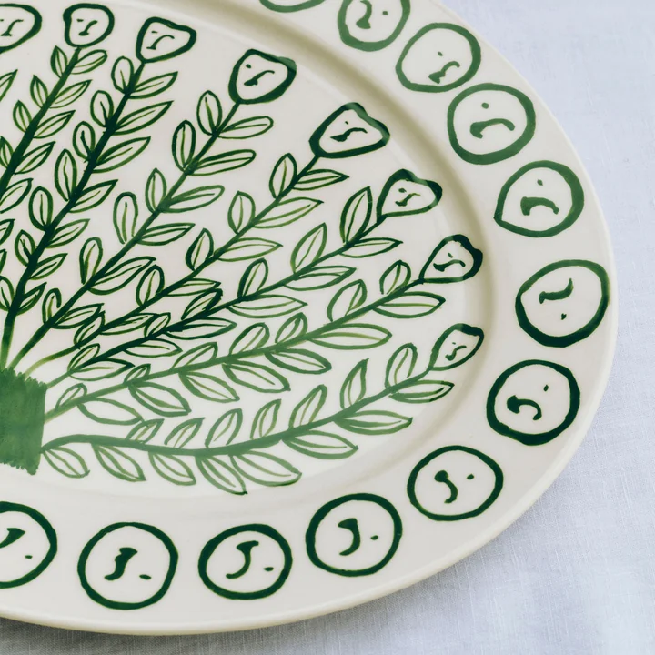 HAY - La Pittura Serving platter, oval, olive grove