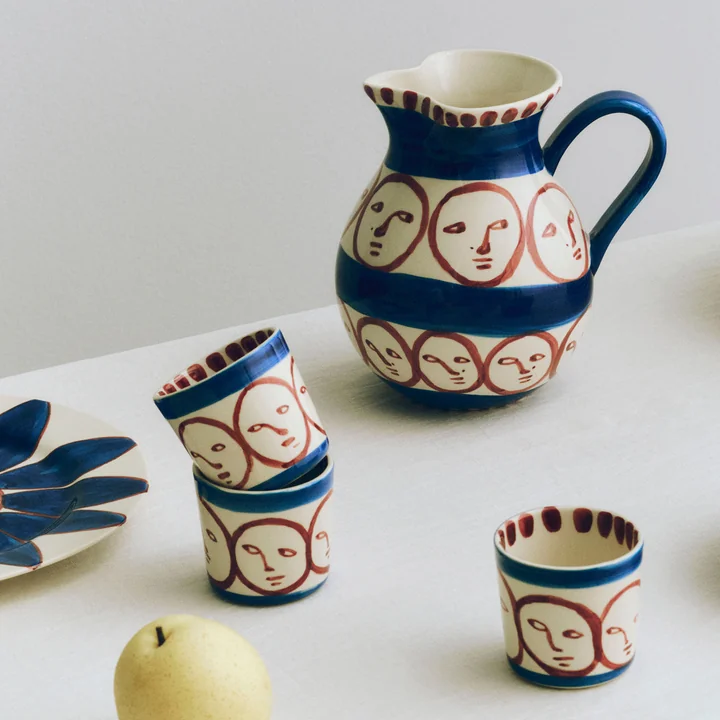 HAY - La Pittura Jug, 2 l and cup, 240 ml, la faccia