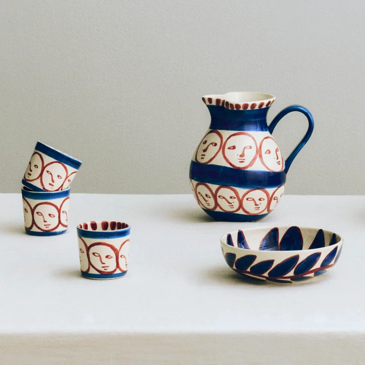 HAY - La Pittura Jug, 2 l and cup, 240 ml, la faccia