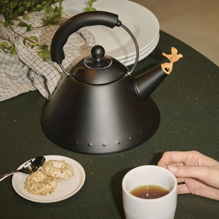 Alessi - Kettle 9093 "Bird Kettle", black / black