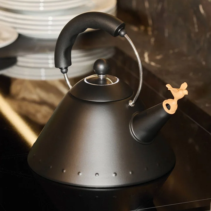 Alessi - Kettle 9093 "Bird Kettle", black / black