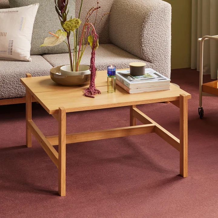 Hübsch Interior - Dash Coffee table, 80 x H 47 cm, natural oak