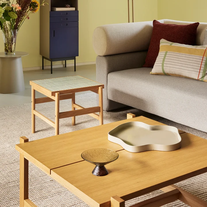 Hübsch Interior - Dash Coffee table, 80 x H 47 cm, natural oak