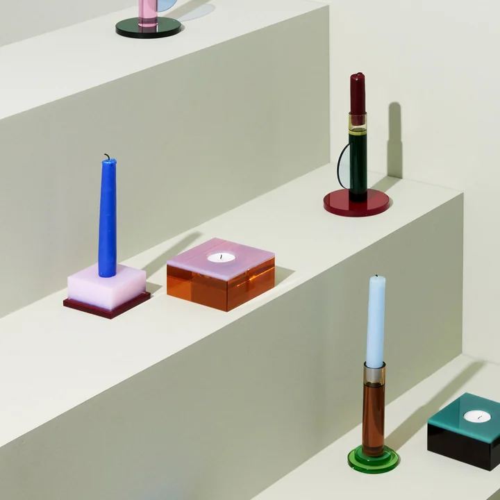 Hübsch Interior - Dust Candle holder, pink