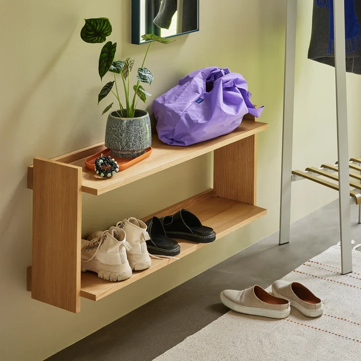 Hübsch Interior - Forma wall shelf, 100 x 44 cm, natural oak