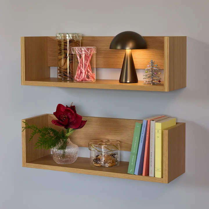 Hübsch Interior - Gap wall shelf, L 64 cm, natural oak