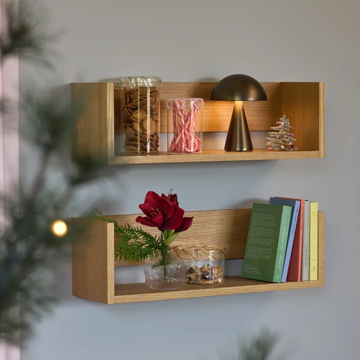 Hübsch Interior - Gap wall shelf, L 64 cm, natural oak