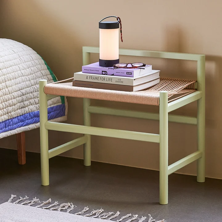 Hübsch Interior - Heritage Bench, S 60 cm, light green